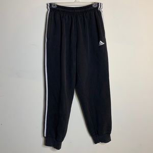 Adidas Women's Black Striped Sweatpants M